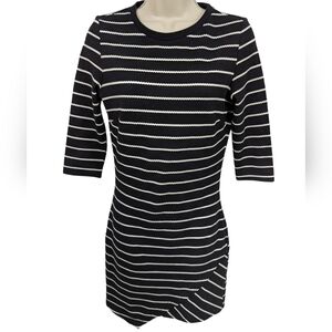 Mango Striped Bodycon Dress Sz XS